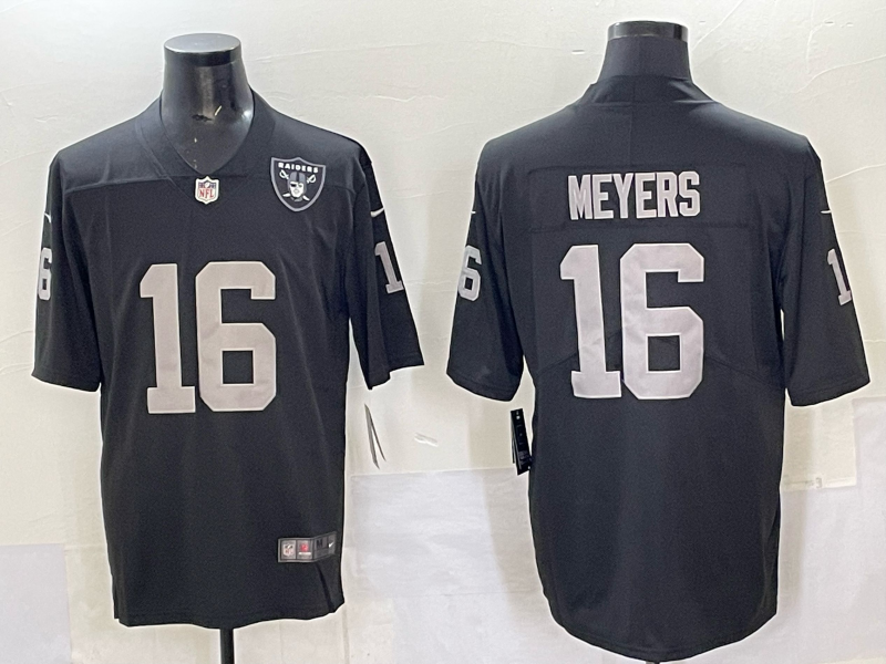 Men Oakland Raiders #16 Meyers Black Nike 2025 Limited NFL Jersey 003->women nfl jersey->Women Jersey